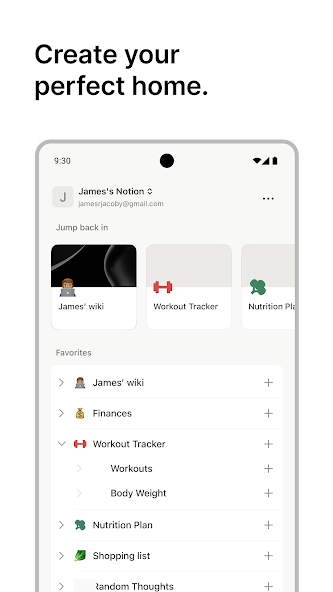Notion app screenshot